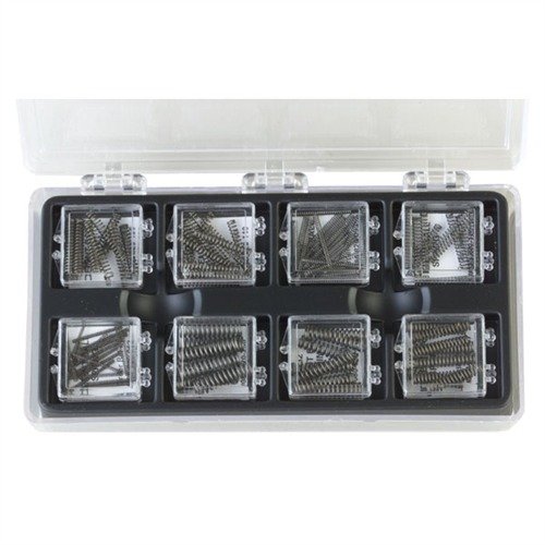 Ahorra tiempo y dinero con el Kit de muelles para bolas de detención, que incluye 20 muelles de 8 tamaños populares, perfectos para tus necesidades de gunsmithing.