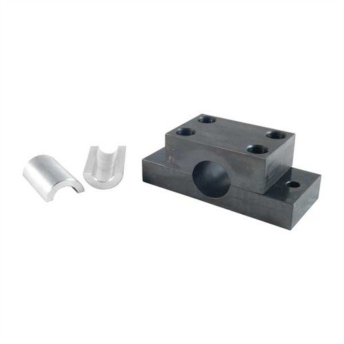 El Barrel Vise de Brownells ofrece una sujeción potente y segura para la instalación y extracción de cañones, con bushings de acero y aluminio para evitar daños.