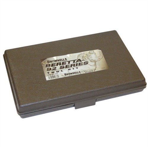 La caja de almacenamiento plana Beretta 92 de Brownells es ideal para organizar tu kit completo, manteniendo todas tus herramientas a la mano y en perfecto estado.