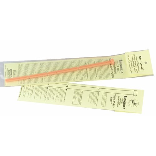 El FITS-ALL es un tapón universal para escopetas que se adapta a todas las longitudes y calibres, fácil de usar y visible en color naranja.