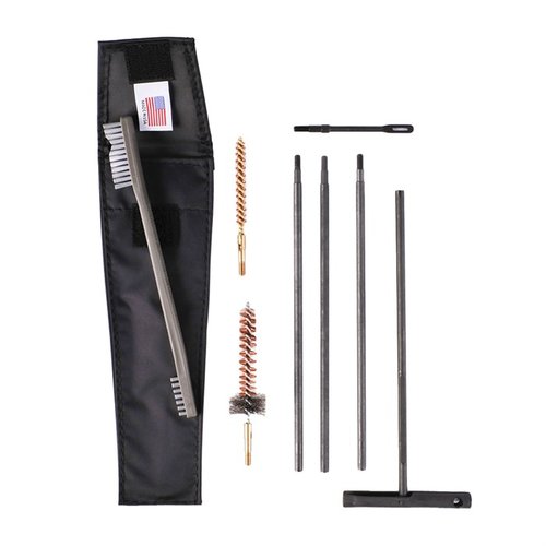 Lleva el AR-15/M16 BUTTSTOCK CLEANING KIT de Brownells para mantener tu rifle limpio y listo; incluye todo lo necesario en un práctico estuche que se ajusta perfectamente.