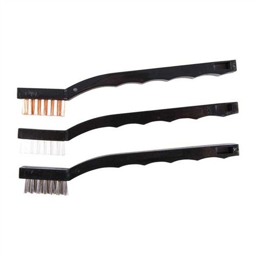 Las SUPER TOOTHBRUSHES de BROWNELLS ofrecen cerdas de acero inoxidable, bronce o nylon, con mango estriado para un agarre seguro y limpieza efectiva.
