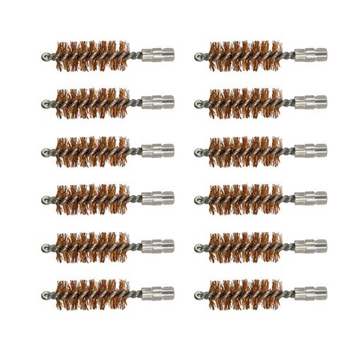 El cepillo DOUBLE-TUFF™ de bronce extra grueso elimina residuos difíciles en cañones de pistolas, rifles y escopetas sin rayarlos. ¡Resultados garantizados!