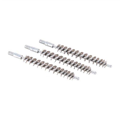 Las brochas de acero inoxidable de Brownells son perfectas para limpiar cañones muy sucios, son duraderas y vienen en paquetes económicos de 3.