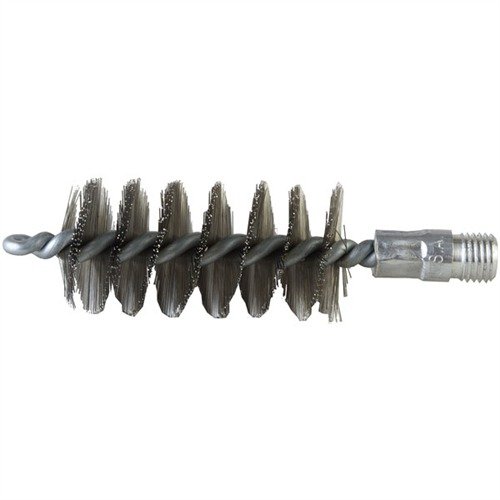 Las brochas de acero inoxidable de 12 GA son perfectas para limpiar cañones severamente ensuciados, con un diseño de un solo trozo que asegura durabilidad.