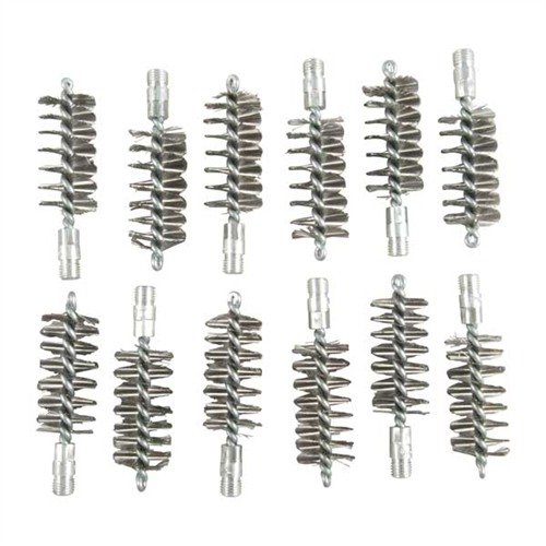 Las brochas de acero inoxidable de 12 ga son perfectas para limpiar cañones muy sucios. Paquete de 12, económicas y de alta calidad para un uso intensivo.