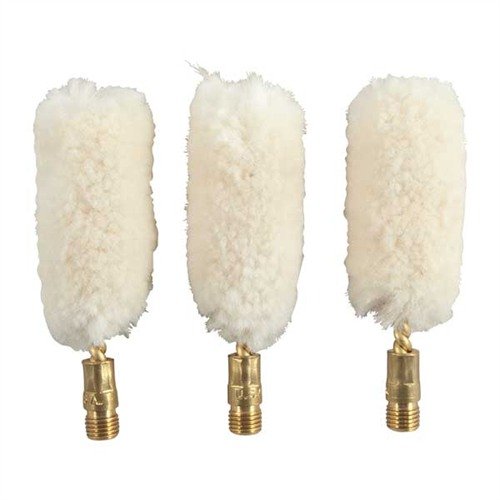 Las mopas de lana virgen son ideales para limpiar tu arma; retienen mucho limpiador y se adaptan a las estrías sin rayar el cañón. ¡Perfectas para cualquier calibre!