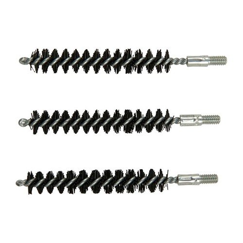 Las brochas de nylon para cañones de .375 cal. son duraderas, no rayan y limpian eficazmente, perfectas para mantener tu pistola en óptimas condiciones.