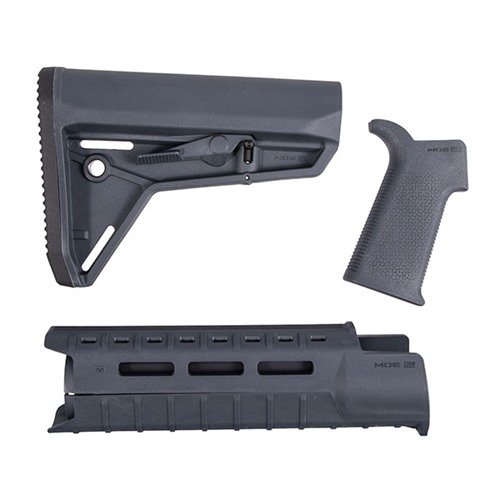 Mejora tu AR-15 con el set de mobiliario MOE-SL de Magpul: culata ergonómica, guardamanos ligero con ranuras M-LOK y empuñadura optimizada para control.