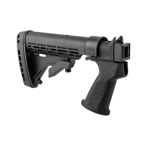 El KickLite Tactical Buttstock reduce el retroceso hasta un 50% con su tecnología patentada, ideal para cualquier tirador y compatible con escopetas Saiga.