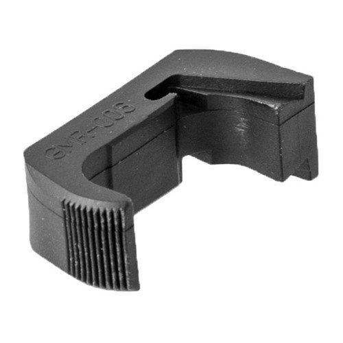 El VICKERS GLOCK® EXTENDED MAGAZINE RELEASE permite cambios rápidos de cargador con su botón de liberación fácil de alcanzar y 3/64