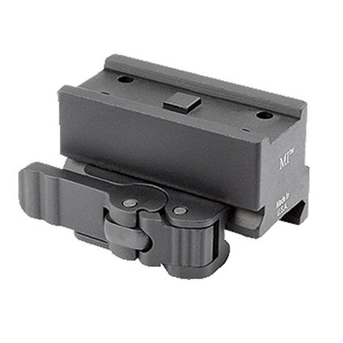 El AIMPOINT MICRO QD MOUNT de Midwest Industries ofrece un ajuste sin herramientas, un diseño ligero y una excelente retención de cero, ideal para tus miras T1 y T2.