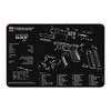 La TEKMAT Pistol Gun Cleaning Mat protege tu arma con su superficie suave y antideslizante, además de tener un diagrama detallado para facilitar la limpieza.