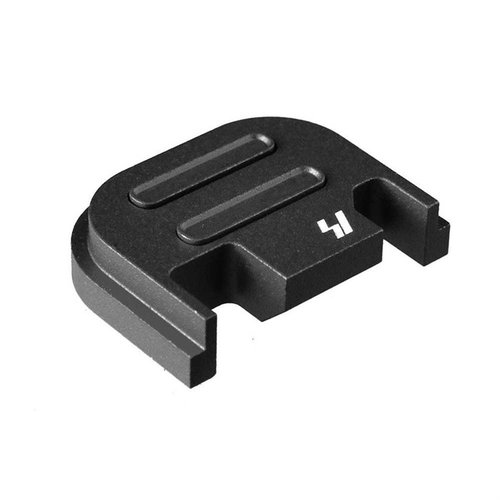 Mejora tu GLOCK con la V2 Slide Plate de Strike Industries: diseño de botón para desmontaje sin herramientas, fabricada en aluminio duradero y personalizable.