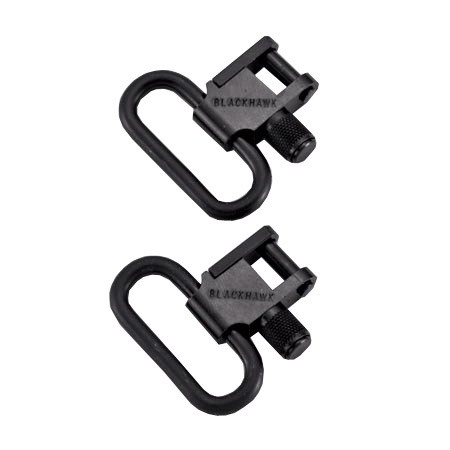 Los LOK-DOWN™ SLING SWIVELS de BLACKHAWK son de acero, sin partes plásticas, con un sistema de bloqueo que evita aperturas accidentales. ¡Confianza total en el campo!