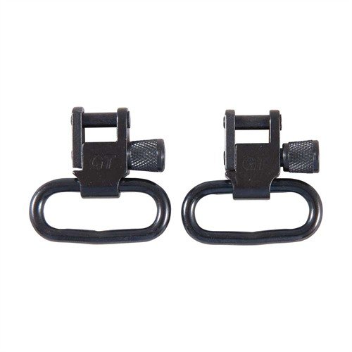 Los SLING SWIVELS de GROVTEC US son fiables, de acero, con un sistema de liberación rápida y acabado de fosfato Mil-Spec. ¡Ideales para tus necesidades de tiro!