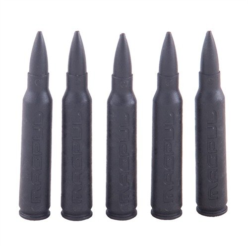 .223/5.56 DUMMY ROUNDS de MAGPUL son perfectas para probar tu rifle AR15 sin riesgo de descarga accidental, hechas de polímero reforzado y vendidas en paquetes de 5.