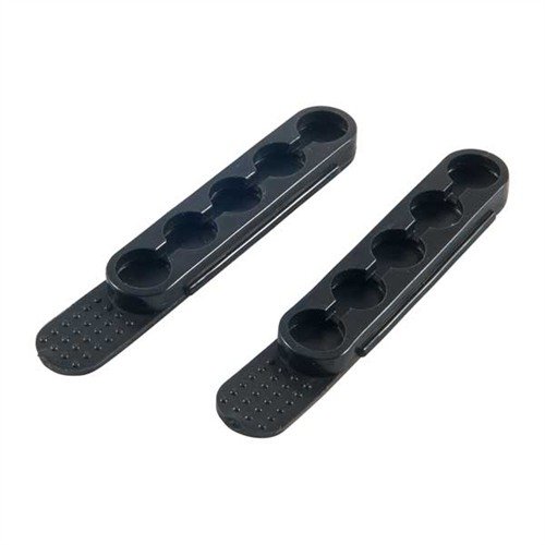 El QUICKSTRIP de TUFF es un soporte flexible de polímero que guarda 5 balas para recargas rápidas, ideal para revolver y fácil de llevar en el bolsillo.