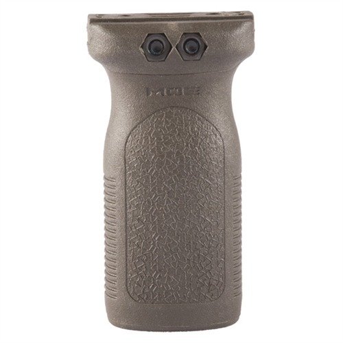 El RVG de MAGPUL es un grip vertical ligero que mejora el control del arma, con un diseño ergonómico y texturizado para un agarre seguro en cualquier clima.