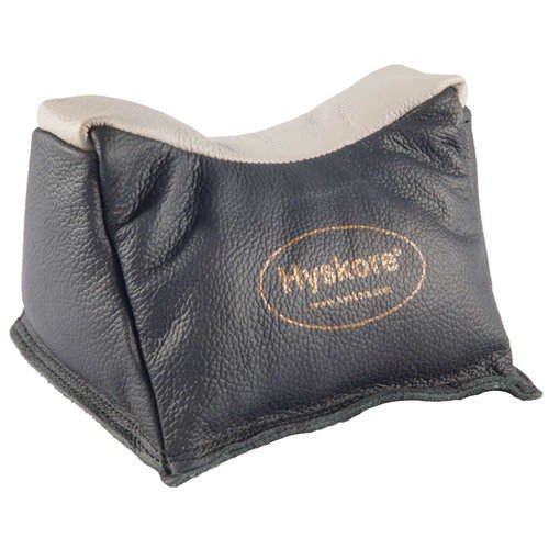Las LEATHER REST BAGS de HYSKORE ofrecen soporte sólido con piel de vaca de primera calidad, fondo de gamuza antideslizante y puertos con cremallera para ajustar el relleno.