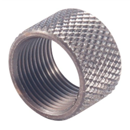 Protege tu cañón roscado cuando no tengas un accesorio instalado. Hecho de acero inoxidable 303, con acabado en óxido negro y diseño estriado.