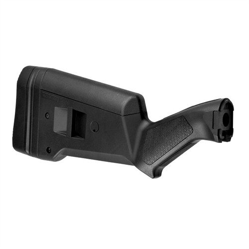 El SGA Buttstock es ajustable, ambidextro y reduce el retroceso, ideal para tu Remington 870, mejorando la ergonomía y personalización. Disponible en varios colores.