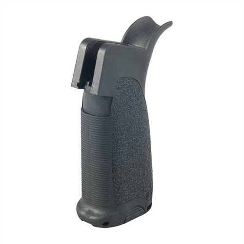 Mejora el control de tu rifle con el AR-15 MOD-1 GUNFIGHTER GRIP, fabricado en polímero resistente, con superficie texturizada y compartimento oculto.