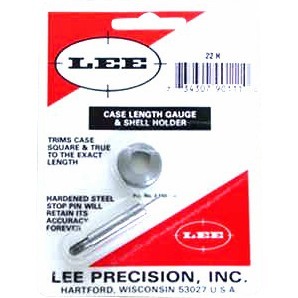 El Case Length Gauge de LEE Precision te permite recortar y escuadrar la boca del casquillo con precisión y facilidad, ideal para tus recargas.
