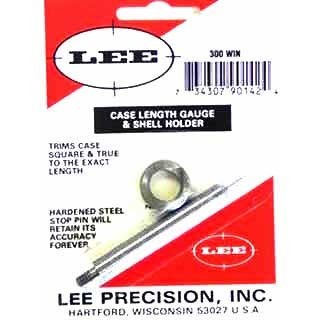 El Case Length Gauge de LEE Precision es una herramienta precisa y fácil de usar para recortar y nivelar la boca del cartucho .300 Win Mag.