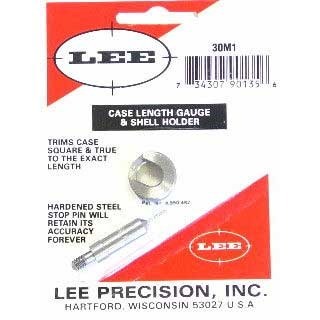 El Case Length Gauge de LEE Precision es la forma precisa y fácil de recortar a la longitud adecuada y cuadrar la boca del cartucho, ideal para tus recargas.