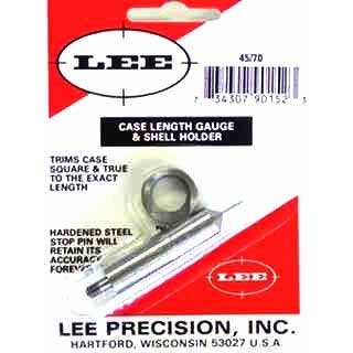 El Case Length Gauge de LEE Precision es la forma precisa y fácil de recortar y escuadrar la boca de tus cartuchos 45/70 Government, ideal para un acabado perfecto.