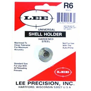 El Universal Shell Holder #6 de Lee Precision es compatible con la mayoría de prensas de recarga, ideal para tus proyectos de recarga de municiones.