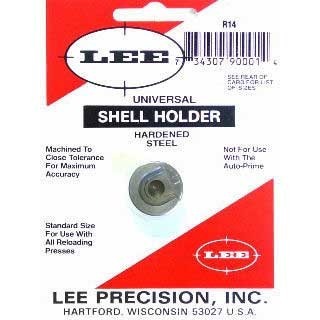 El Universal Shell Holder #14 de Lee Precision es compatible con la mayoría de prensas de recarga, ideal para tus proyectos de recarga. No es compatible con Lee Auto Prime.