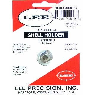 El Universal Shell Holder #16 de Lee Precision es compatible con la mayoría de prensas de recarga, ideal para tus proyectos de recarga. No funciona con Lee Auto Prime.