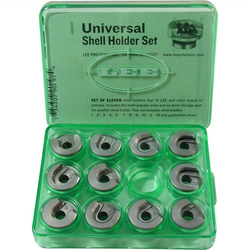 Los Universal Shell Holders de LEE son compatibles con la mayoría de las prensas de recarga, ideales para tus proyectos de recarga, pero no funcionan con Lee Auto Prime.