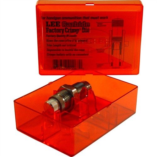 Los dies de crimpado LEE de carburo para 38 Special/357 Mag aseguran que cada cartucho se ajuste perfectamente, sin necesidad de lubricante y con un crimpado firme.