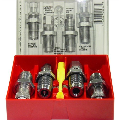 El set incluye un Carbide Full Length Sizing Die, Bullet Seating Die y Carbide Factory Crimp Die, facilitando la recarga de 38 Special con resultados precisos.