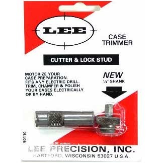 Con el Cutter & Lock Stud de Lee, puedes recortar casos fácilmente a las especificaciones SAMMI, ya sea a mano o con un taladro, eliminando errores humanos.