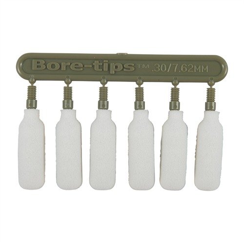 Los Bore Tips son la solución perfecta para limpiar de manera eficiente tu arma, reutilizables hasta 5 veces, se adaptan a varillas de limpieza y absorben solventes.