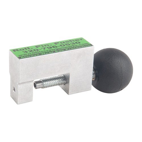 Esta herramienta compacta facilita la instalación del roll pin del guardamonte AR-15, evitando daños en el tab y el acabado del receptor inferior.