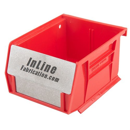 Los Bullet Bin Barriers de INLINE FABRICATION amplían la capacidad de tus bins, hechos de aluminio cortado con láser, ideales para almacenar componentes.