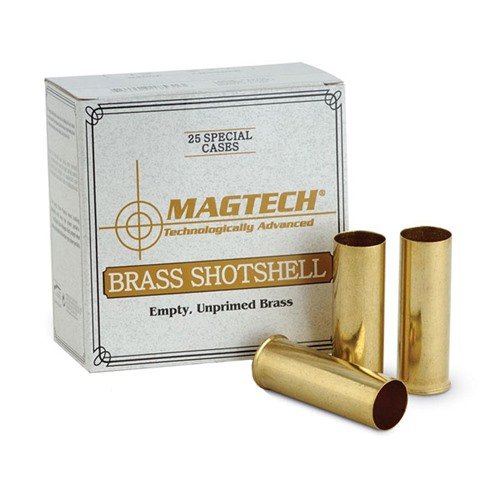Los cartuchos de brass Magtech de 12 gauge son ideales para tus necesidades de tiro, compatibles con cámaras de 2-3/4
