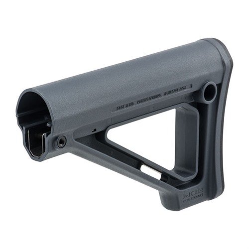 El MOE Fixed Carbine Stock de MAGPUL ofrece un diseño delgado, mejor apoyo para la mejilla y múltiples opciones de sling, ideal para tubos de buffer de carabina.