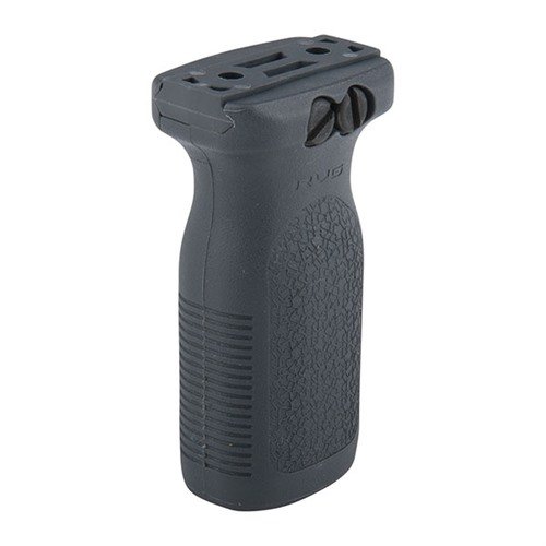 El grip vertical RVG de MAGPUL es ligero, ergonómico y ofrece un agarre seguro en cualquier clima, compatible con sistemas Picatinny y forends no railed.