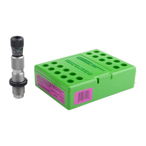 Los dies de crimpado ajustables de Redding te permiten ajustar el crimp sin quitar el die, ahorrando tiempo y eliminando conjeturas. Ideal para recargas a gran volumen.