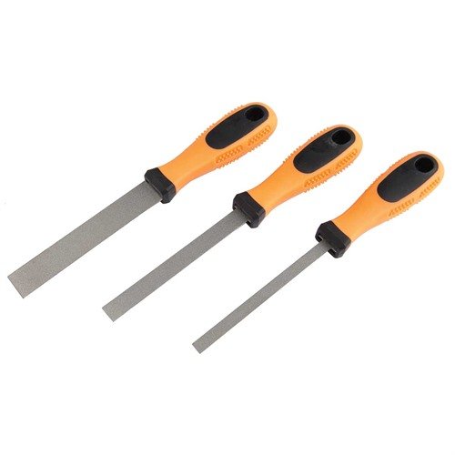 El set de 3 archivos planos de RamRodz Inc. ofrece durabilidad, variedad de tamaños y un agarre ergonómico para un trabajo de precisión en tus proyectos.