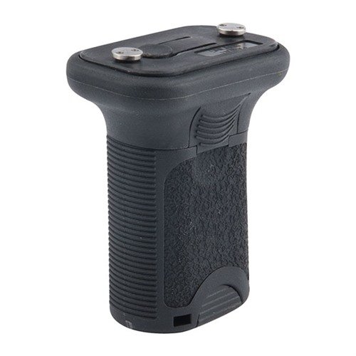 El KEYMOD BCMGUNFIGHTER Short Vertical Grip es fácil de montar, ofrece un ángulo natural para la muñeca, control mejorado y almacenamiento interno, ideal para tu movilidad.