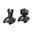 LWRC INTERNATIONAL AR-15  FLIP-UP SKIRMISH BUIS SIGHT SET BLACK