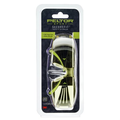 Las gafas de tiro SECUREFIT de 3M son ligeras, cómodas y ofrecen una protección UV del 99.9%. Cumplen con las normas ANSI Z87.1-2010 y CSA Z94.3-07.