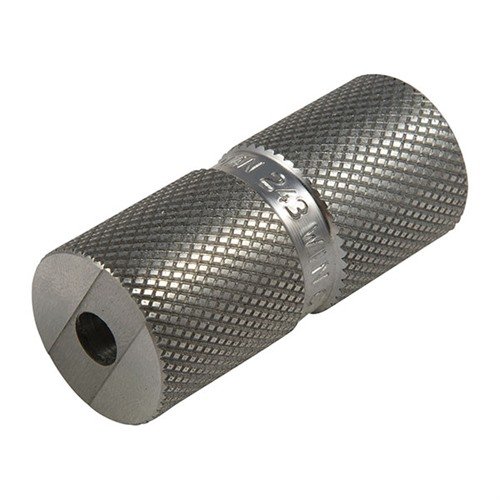 Asegúrate de la seguridad y precisión en tus recargas con el medidor de longitud/espacio de cabezal Lyman para .243 Win, ideal para verificar dimensiones críticas.